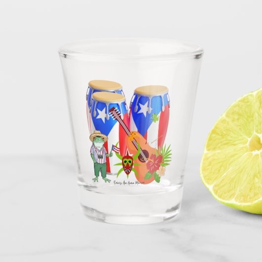 Shot Glass - Puerto Rican Cultural Barware Shot Glas (Voorkant)