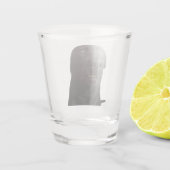 Shot Glass Scared Dog Meme Glas (Achterkant)