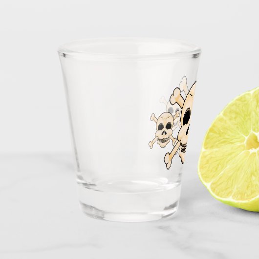 Shot Glass, schedel- en kruisbeenderen Shot Glas (Links)
