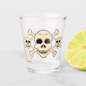 Shot Glass, schedel- en kruisbeenderen Shot Glas (Voorkant)