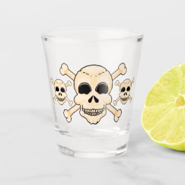 Shot Glass, schedel- en kruisbeenderen Shot Glas