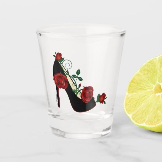 Shot Glass - Stiletto-Roos Shot Glas (Voorkant)