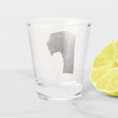 Shot Glass Verwarde Hond Meme Glas (Achterkant)