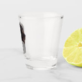 Shot Glass Verwarde Hond Meme Glas (Rechts)
