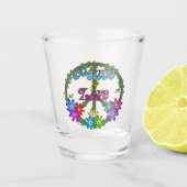 Shot Glass - Vrede & Liefde Shot Glas (Voorkant)