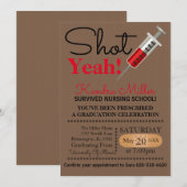 Shot Ja! Uitnodiging tot Afstuderen van verpleegsc (Voorkant / Achterkant)