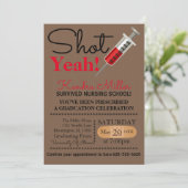 Shot Ja! Uitnodiging tot Afstuderen van verpleegsc (Staand voorkant)