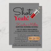 Shot Ja! Uitnodiging tot Afstuderen van verpleegsc (Voorkant / Achterkant)