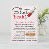 Shot Ja! Uitnodiging tot Afstuderen van verpleegsc (Staand voorkant)