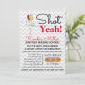 Shot Ja! Uitnodiging tot Afstuderen van verpleegsc (Staand voorkant)