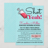 Shot Ja! Uitnodiging tot Afstuderen van verpleegsc (Voorkant / Achterkant)