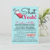 Shot Ja! Uitnodiging tot Afstuderen van verpleegsc (Staand voorkant)