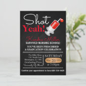 Shot Ja! Uitnodiging tot Afstuderen van verpleegsc (Staand voorkant)