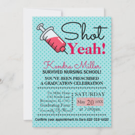 Shot Ja! Uitnodiging tot Afstuderen van verpleegsc