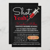 Shot Ja! Uitnodiging tot Afstuderen van verpleegsc (Voorkant / Achterkant)