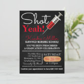Shot Ja! Uitnodiging tot Afstuderen van verpleegsc (Staand voorkant)