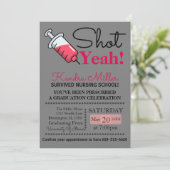Shot Ja! Uitnodiging tot Afstuderen van verpleegsc (Staand voorkant)