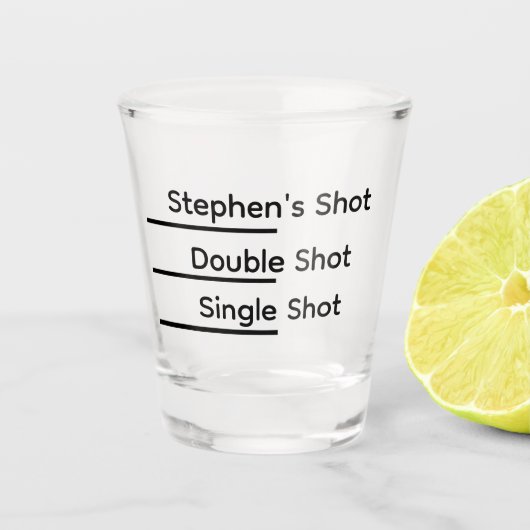 Shot Line Grappig gepersonaliseerd Glas (Voorkant)