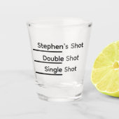 Shot Line Grappig gepersonaliseerd Shot Glas (Voorkant)