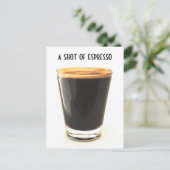Shot of Espresso Glass Briefkaart (Staand voorkant)