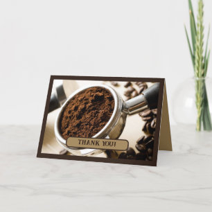 Shot of Espresso Ready to Brew for Cappuccino Bedankkaart