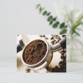 Shot of Espresso Ready to Brew for Cappuccino Briefkaart (Staand voorkant)