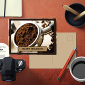 Shot of Espresso Ready to Brew for Cappuccino Feestdagenkaart