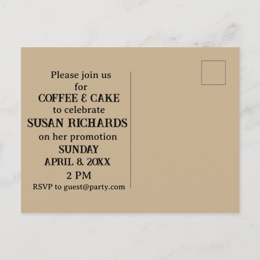 Shot of Espresso Ready to Brew for Cappuccino Uitnodiging Briefkaart (Achterkant)