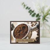 Shot of Espresso Ready to Brew for Cappuccino Uitnodiging Briefkaart (Staand voorkant)