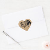 Shot on Net Hockey Playaer (vrouw) Hart Sticker (Envelop)