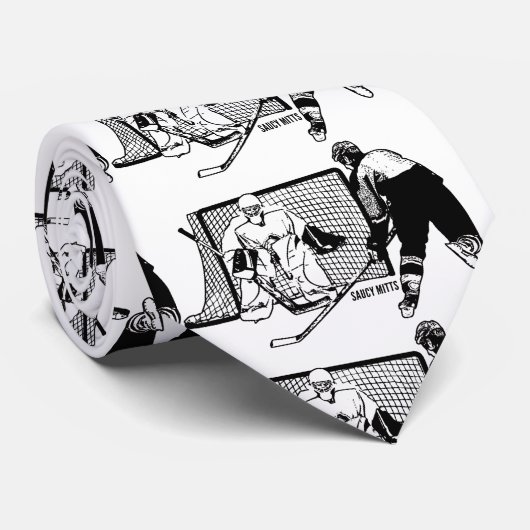 Shot on Net Hockey Stropdas (Opgerold)