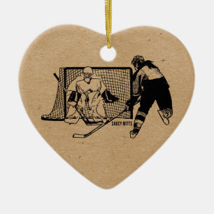 Shot on Net Hockey (vrouw) Keramisch Ornament