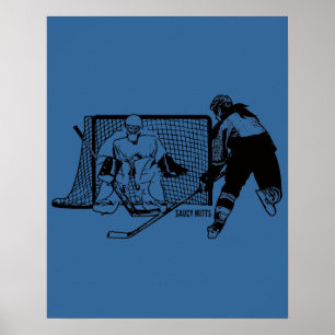 Shot on Net Hockey (vrouw) Poster