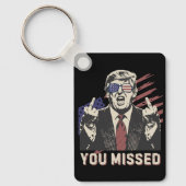 Shot Pro Trump President 2024 u gemist Sleutelhanger (Voorkant)