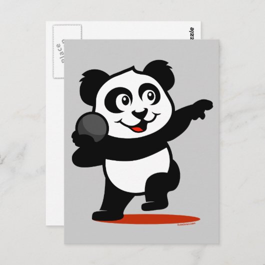 Shot Put Panda Briefkaart (Voorkant / Achterkant)