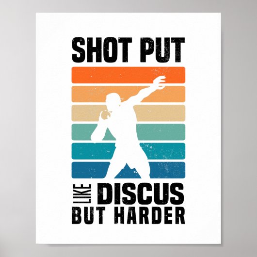 Shot Put Sports | Shot Putter Funny Sayings Gifts Poster (Voorkant)