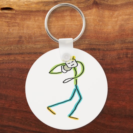 Shot Put Stickman Sleutelhanger (Achterkant)