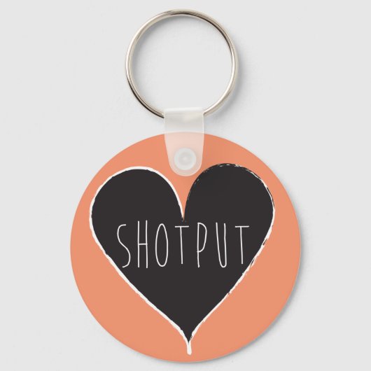 Shot Put Throw Track en Field Sleutelhanger (Voorkant)