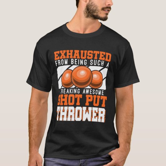 Shot Put Throwe Track en veld atleet Shot Put P T-shirt (Voorkant)