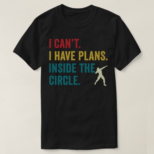 Shot Putt Atleet Shot Putter Plannen binnen Cirkel T-shirt (Design voorkant)