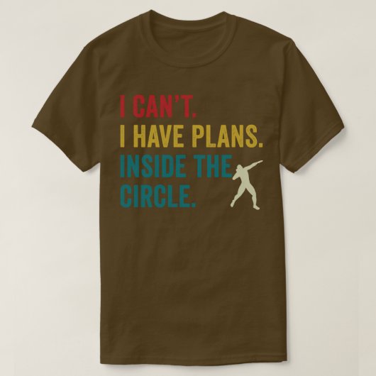 Shot Putt Atleet Shot Putter Plannen binnen Cirkel T-shirt (Design voorkant)