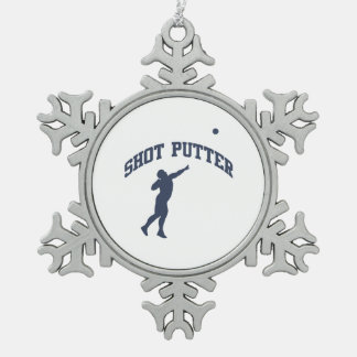 Shot Putter Tin Sneeuwvlok Ornament