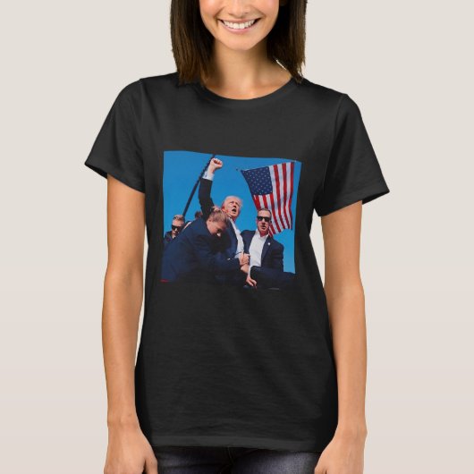 Shot Shirt Trump Schieten Shirt Trump 2024 (Voorkant)