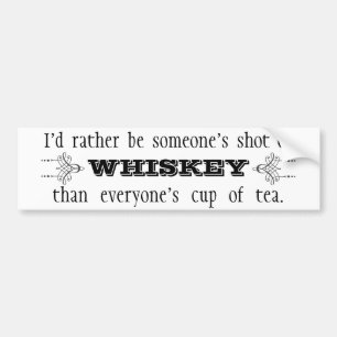 Shot van whisky bumpersticker