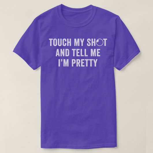 Shot Zet atleet grappig touch mijn shot T-shirt (Design voorkant)