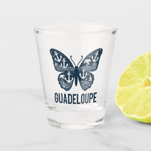 Shotglas Guadeloupe – Vlinder- en ankerpatroon Shot Glas