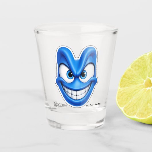 Shotglas - Je kunt me niet zien Shot Glas (Voorkant)