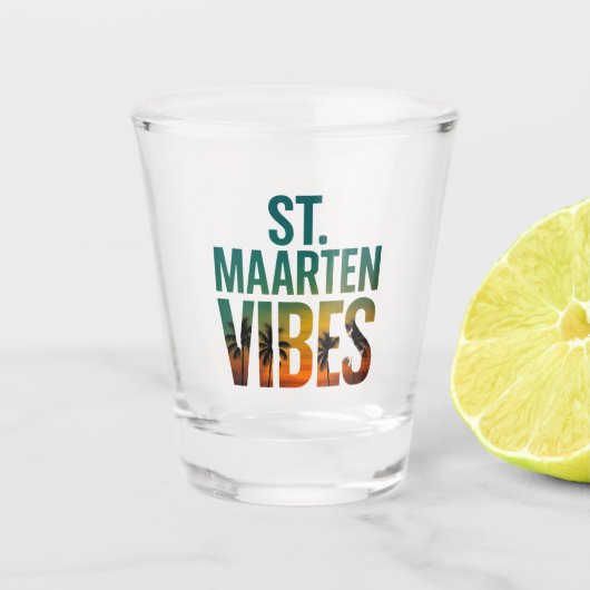 Shotglas St. Maarten sfeer Caraïbisch eiland Shot Glas (Voorkant)