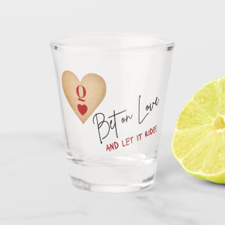 Shotglas Wedden op Liefde, Casino Feest/Huwelijk Shot Glas
