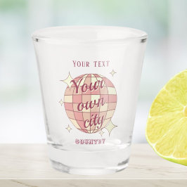 Shotglass aanpasbare stadsnaam geschenk Shot Glas